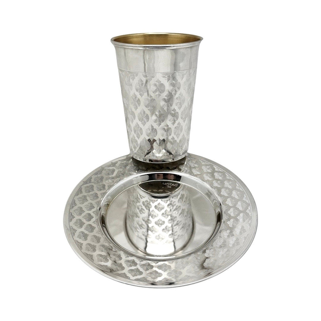 Kiddush Cup Set Straight 'Flower'