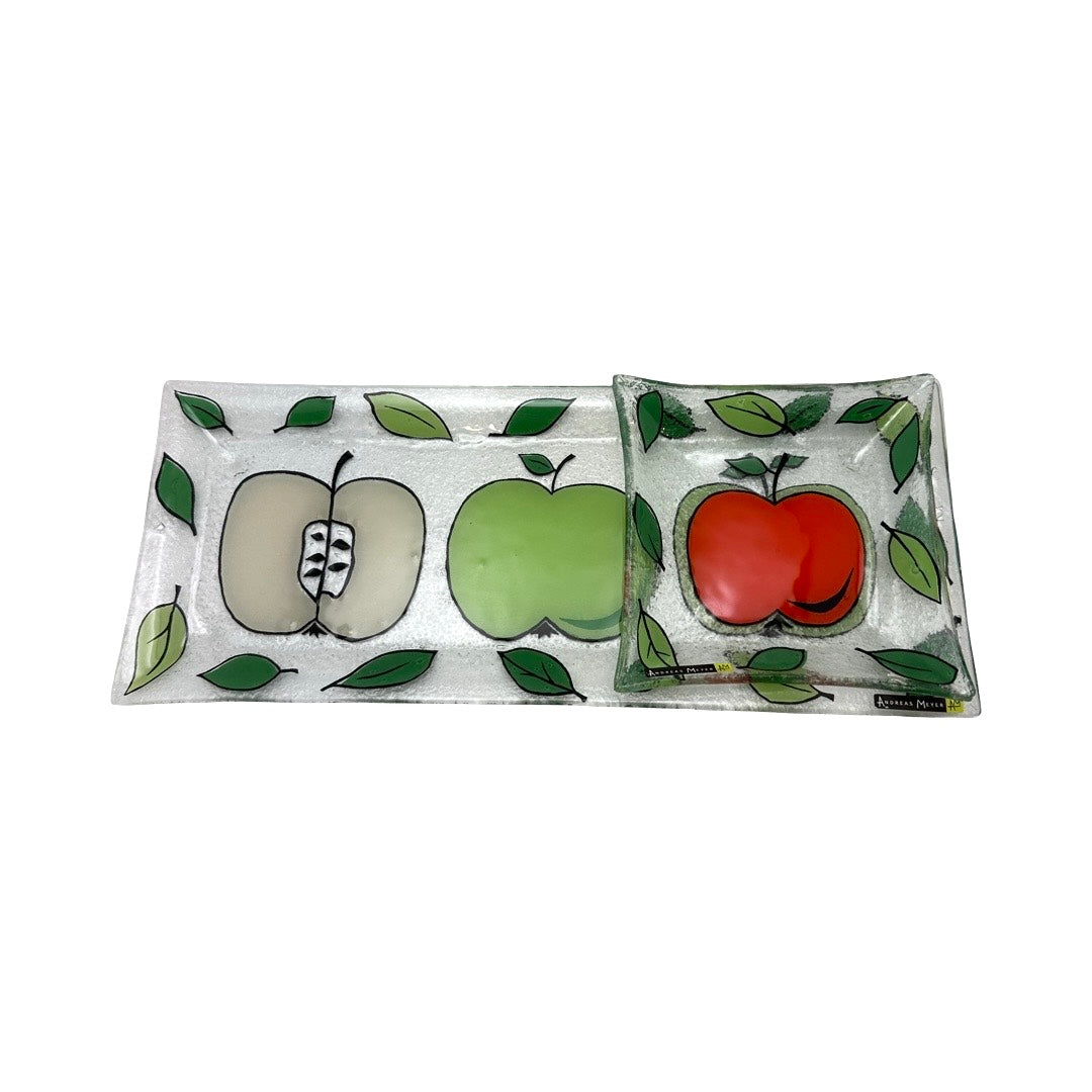 Glass Apple & Honey Dish