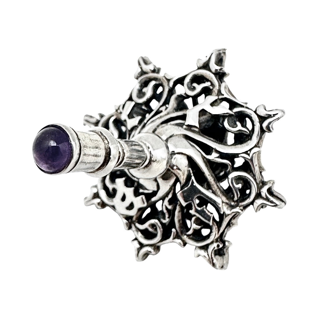 Solid Silver Chanukah Dreidel