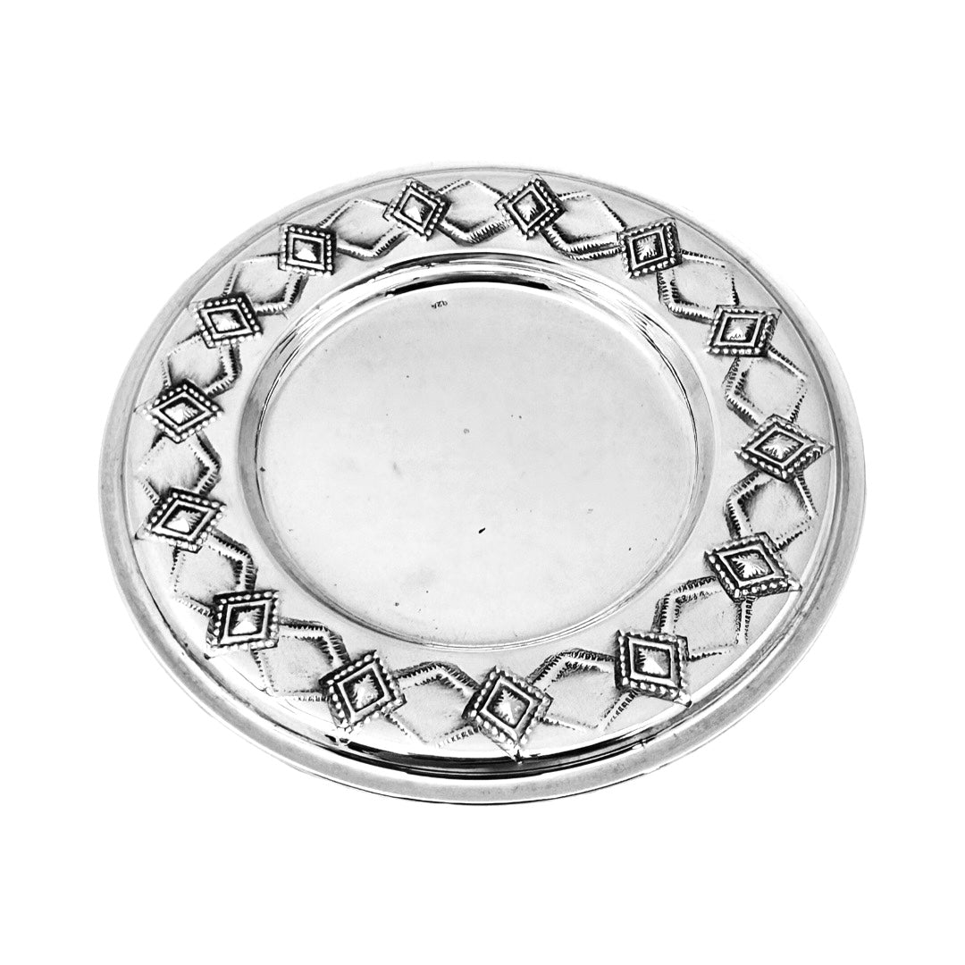 Sterling Kiddush Cup with 'Diamond' Design