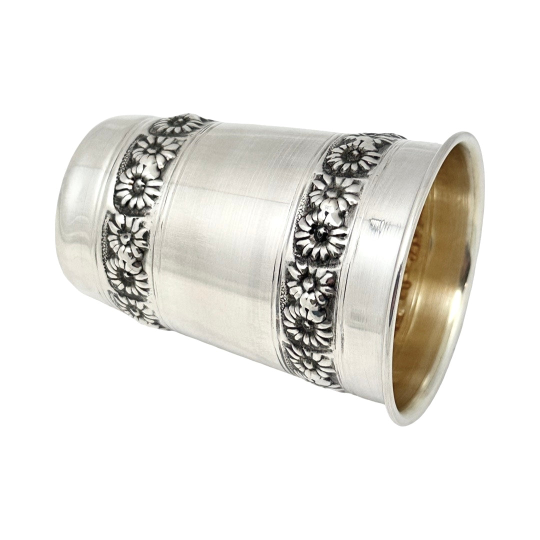 Sterling Silver Flower Kiddush Cup