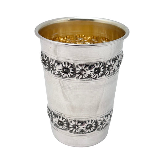 Sterling Silver Flower Kiddush Cup