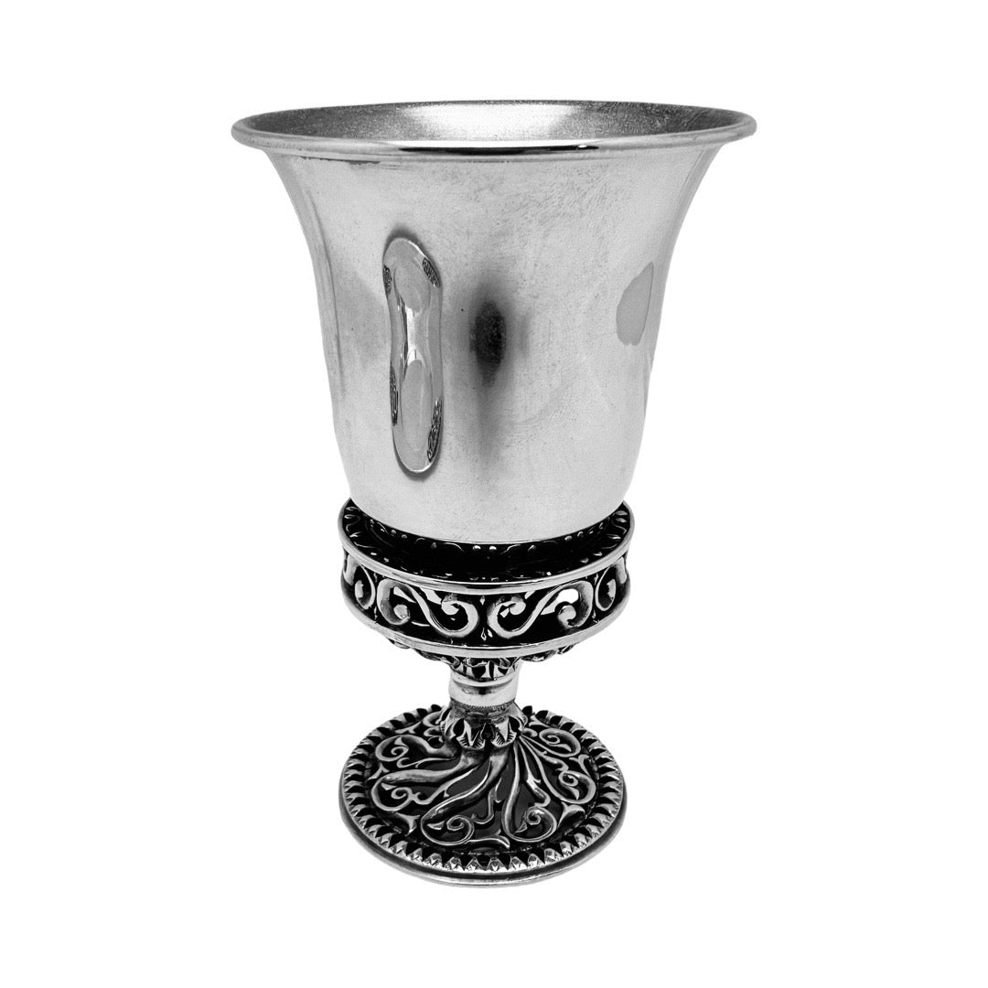 Curl Spiral Stem Kiddush Cup Set