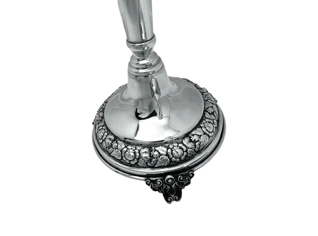 Sterling Silver Flower Candlesticks