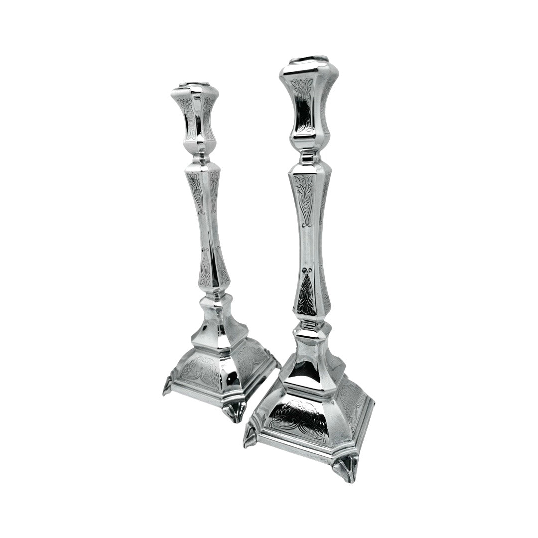 Delicately Chased Candlesticks