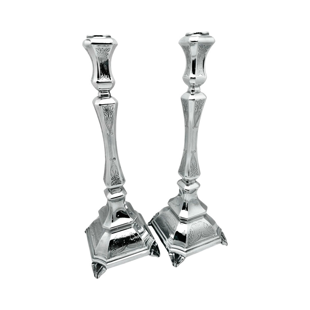 Delicately Chased Candlesticks