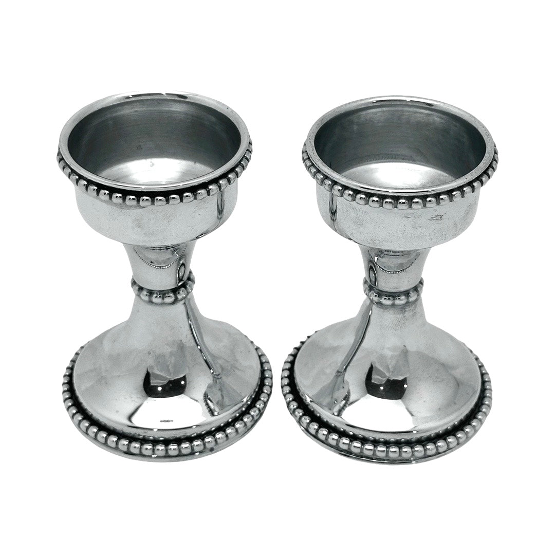 Sterling Silver Beaded Tea Light Holders