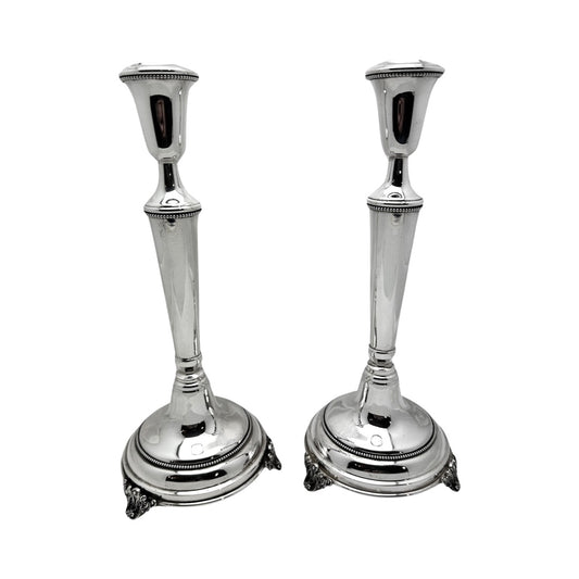 Sterling Classic Candlesticks w/ Bead Design