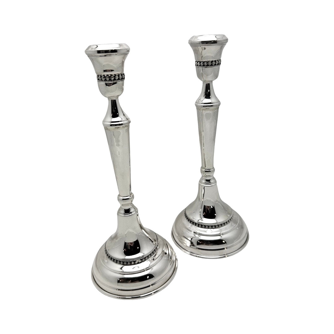 Sterling Silver 'Tiny Flower" Candlesticks