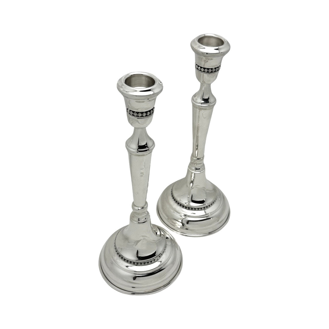 Sterling Silver 'Tiny Flower" Candlesticks