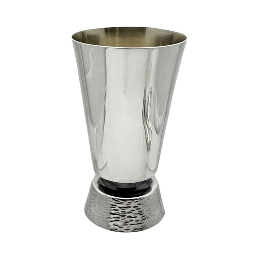 Line Hammered Base Kiddush Cup