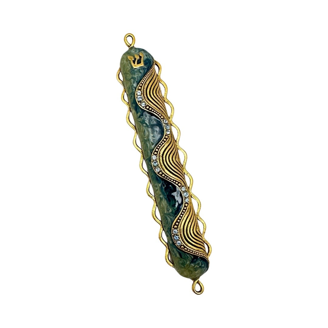 Blue Wave Mezuzah