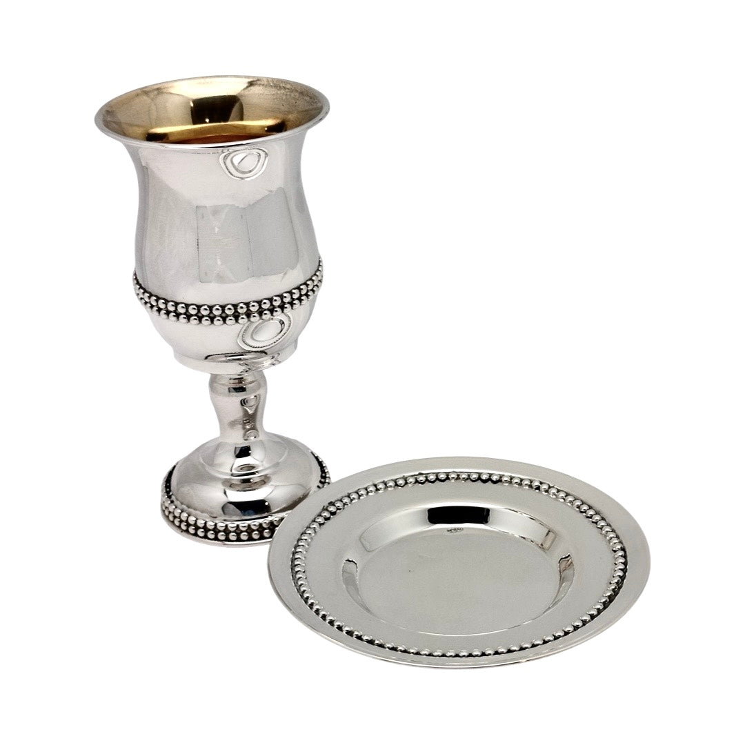 Kiddush Cup on Stem with Beads