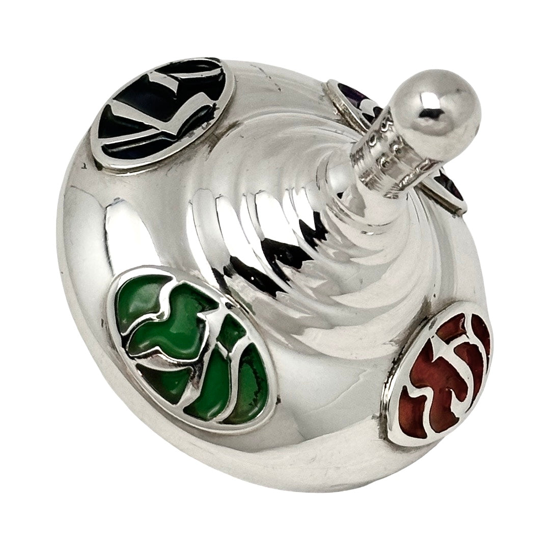 Sterling Silver & Enamel Dreidel