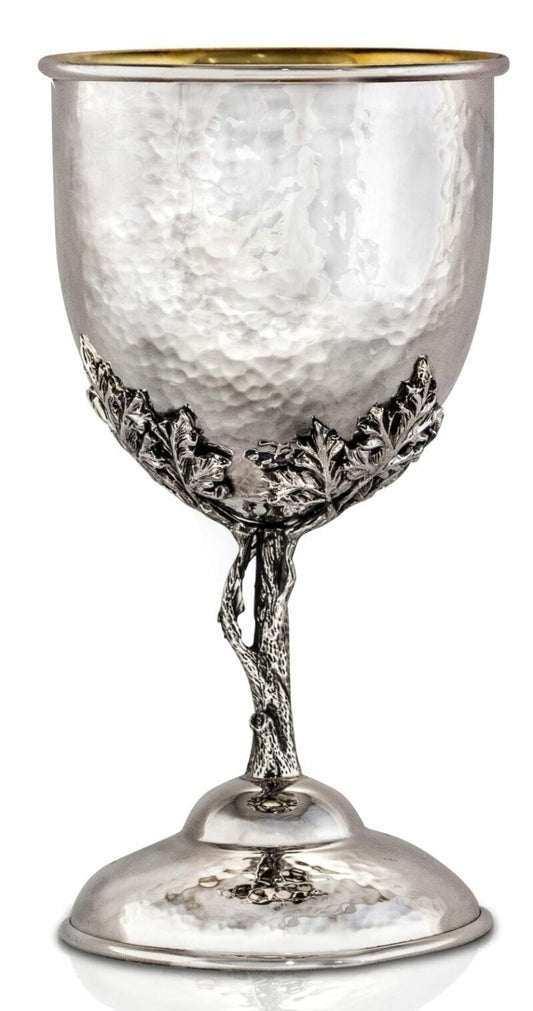 Hammered Grapeleaf Kiddush Cup