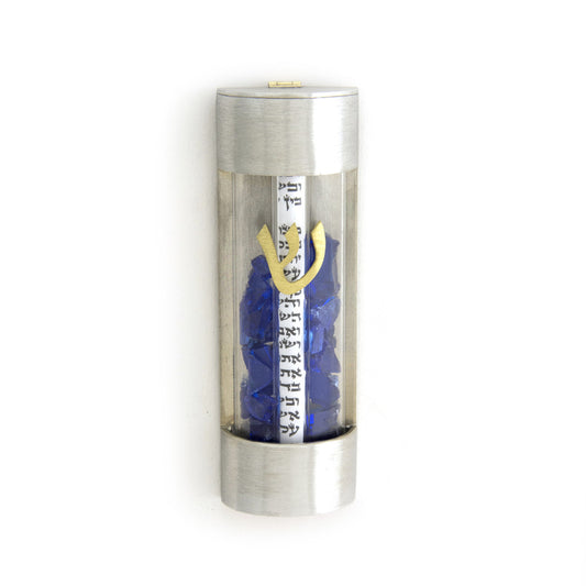 Round Wedding Glass Shard Mezuzah
