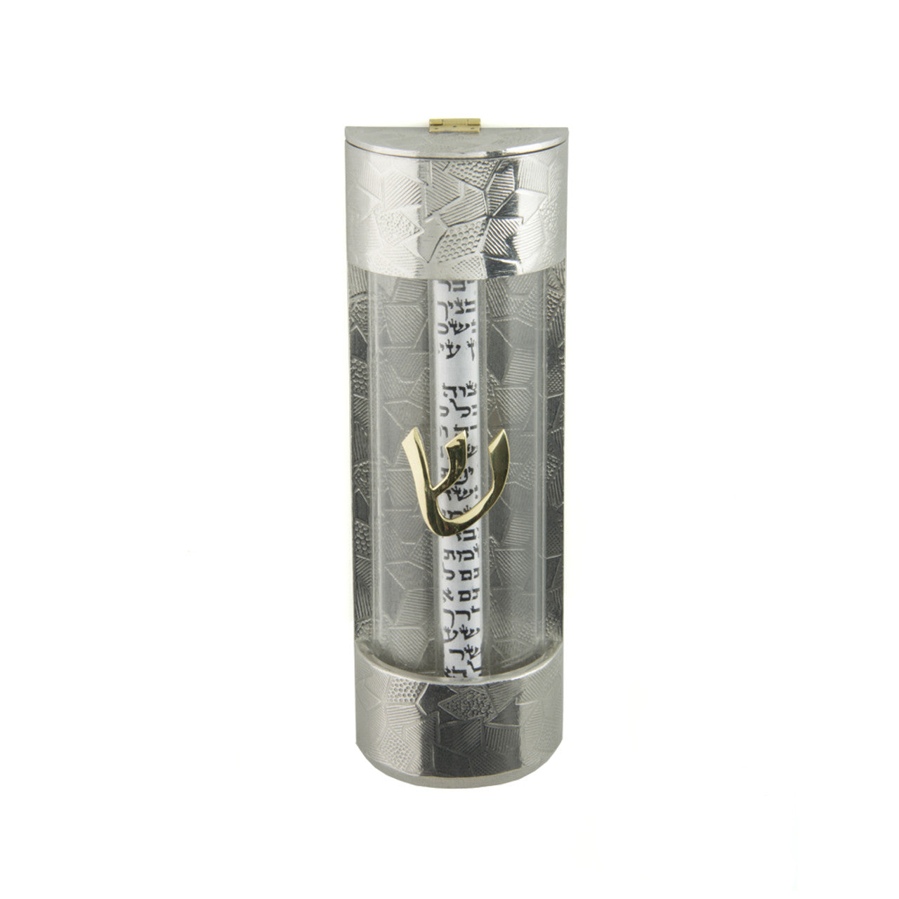 Round Wedding Glass Shard Mezuzah