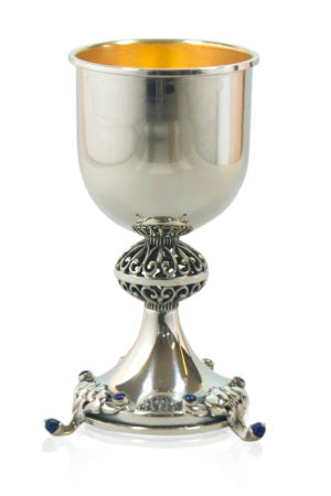 Elegant Lapis Kiddush Cup