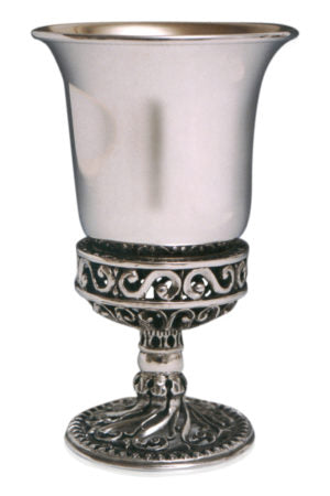 Curl Spiral Stem Kiddush Cup Set