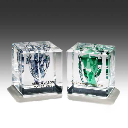 Square Wedding Glass Cube