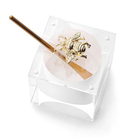 Lucite Bee Honey Dish