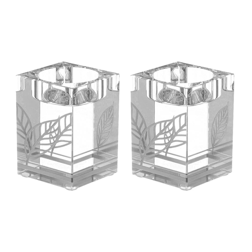 Painted Crystal Tea LIght Holders