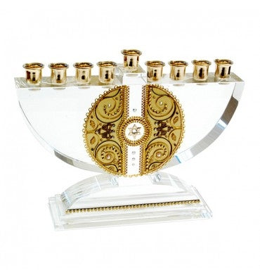 Crystal Chanukah Menorah