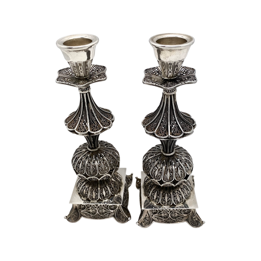 7" Filigree Candlesticks