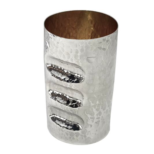 Hammered Kiddush Cup 'Fingers'