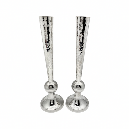 Hammered Plain Candlesticks with Ball