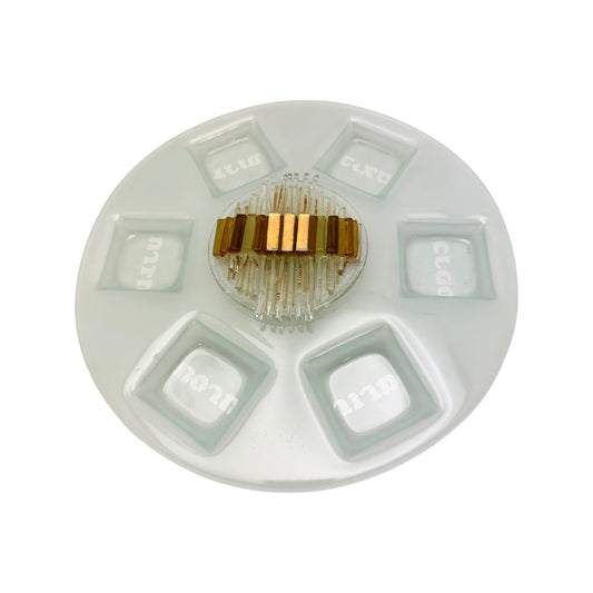 Frosted Glass Seder Plate