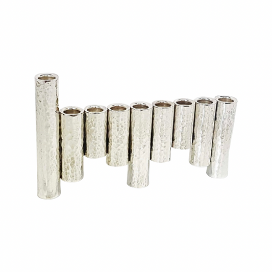 Hammered Tube Menorah