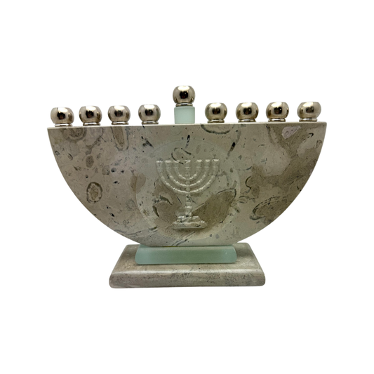 Gray Jerusalem Menorah