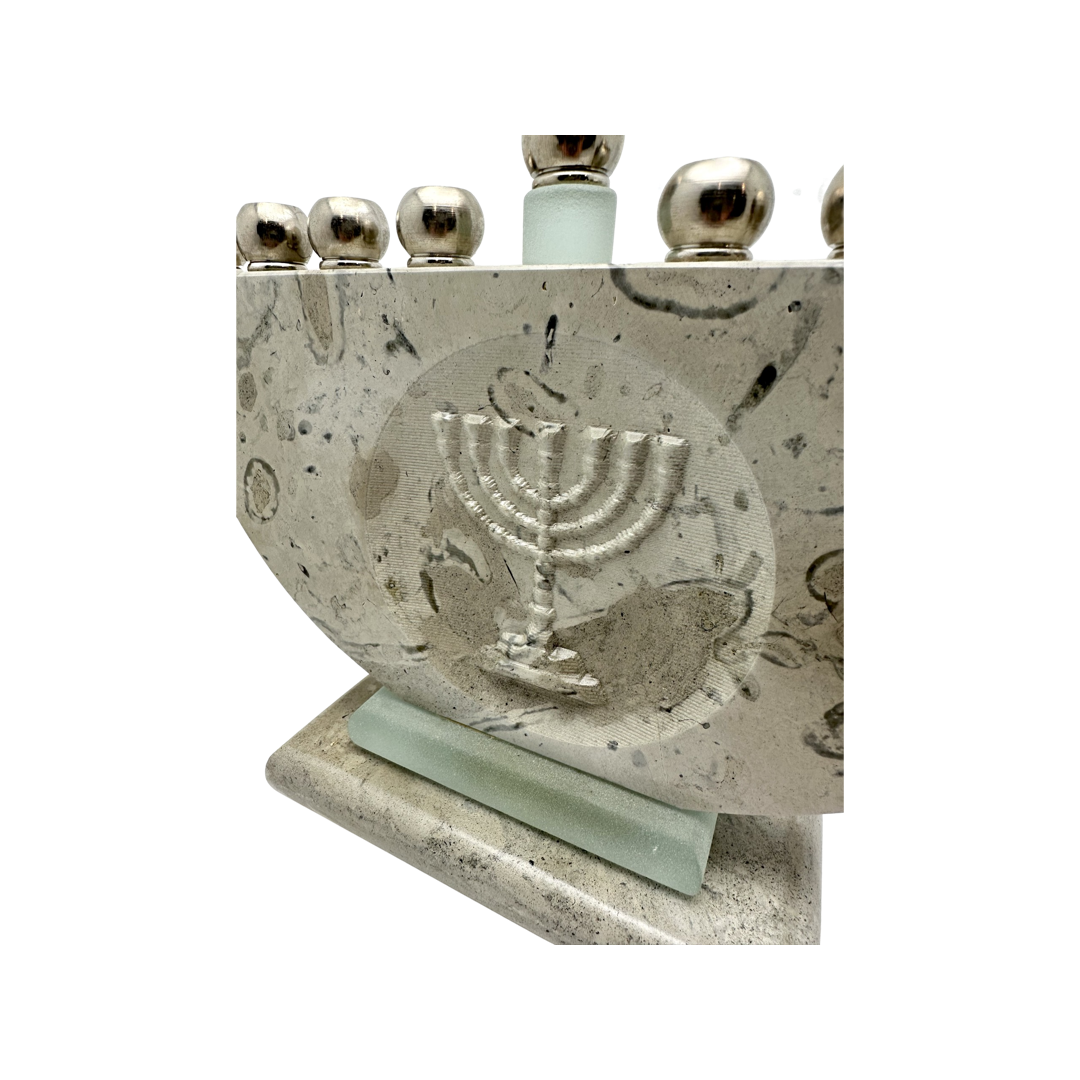 Gray Jerusalem Menorah