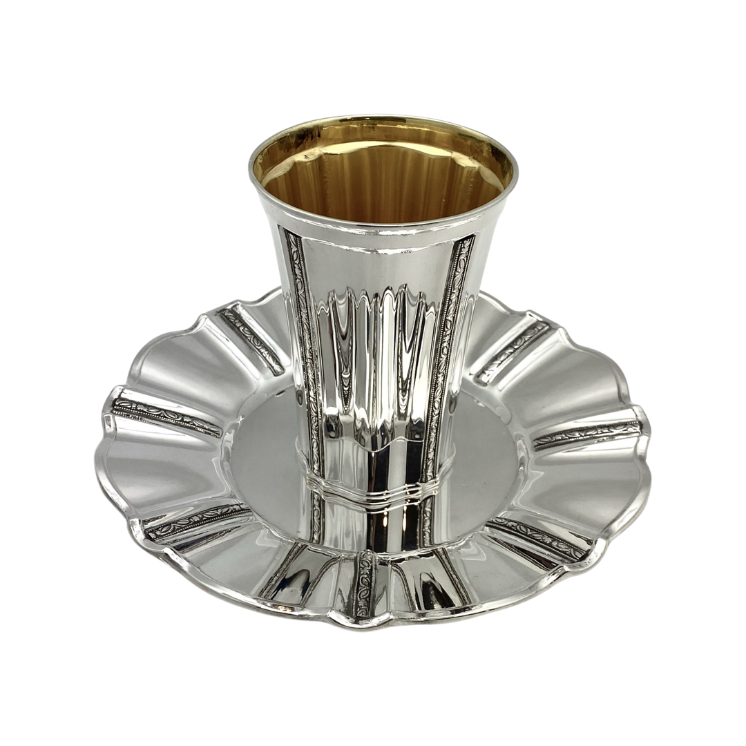 Kiddush Cup Set Sun Leaf