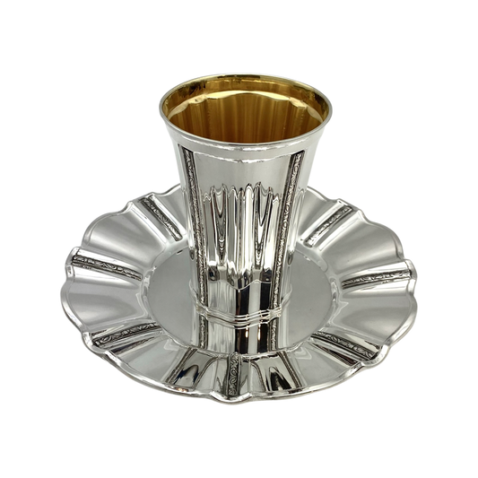 Kiddush Cup Set Sun Leaf
