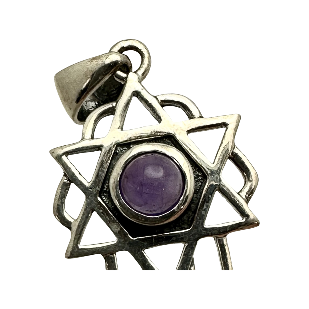 Hamsa/Star Pendant w/ Stone