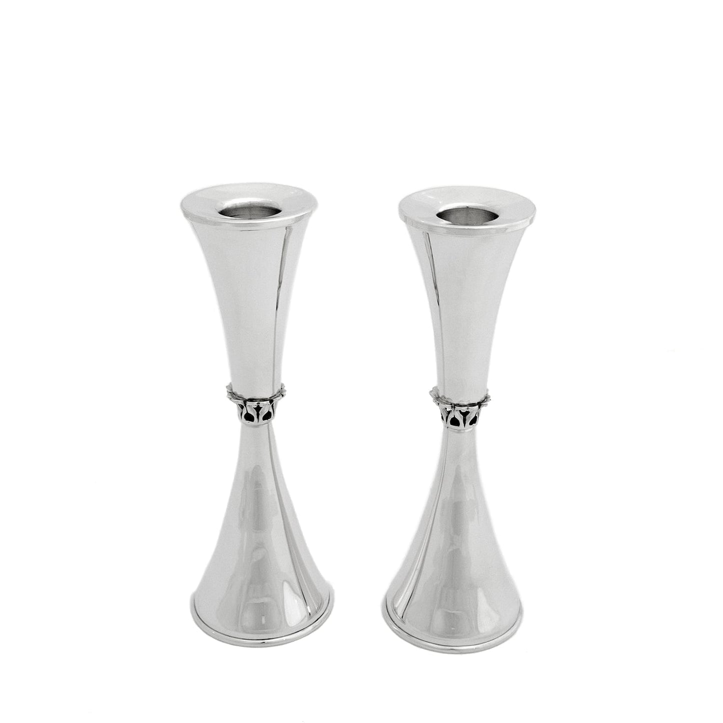 Cone Candlesticks with Crown