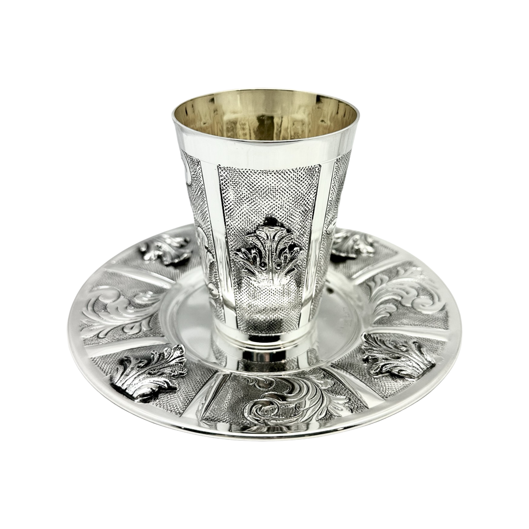 Casted Kiddush Cup Set L
