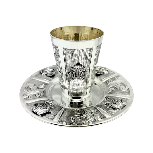 Casted Kiddush Cup Set L