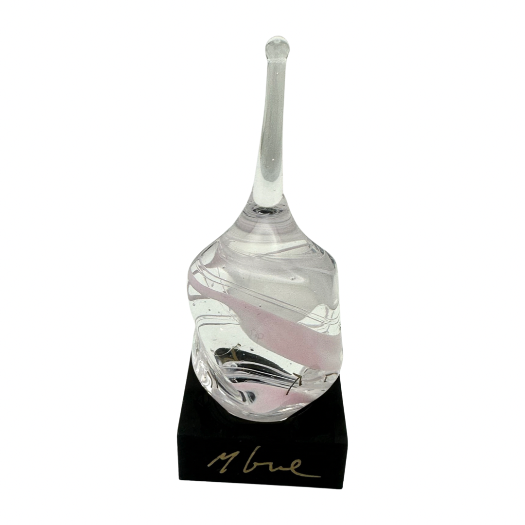 Michael Gore Clear Pink Twist Dreidel
