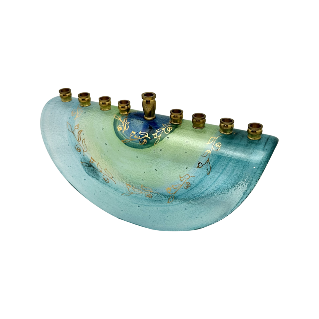Ocean Glass Menorah