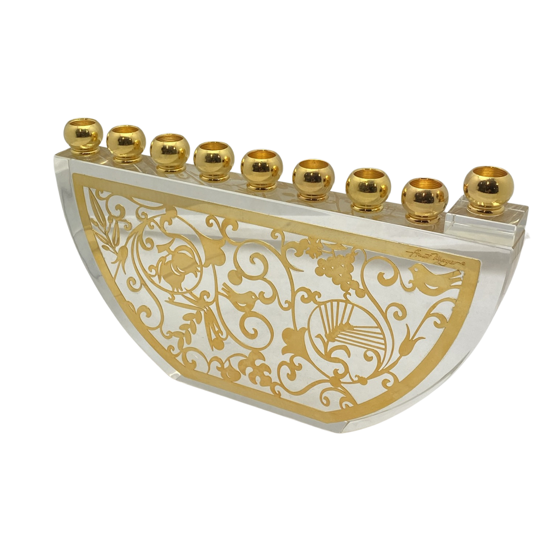 Semi Circle Crystal Menorah