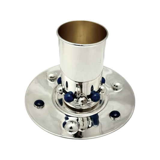 Lapis Kiddush Cup & Tray