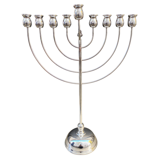Sterling Silver Plain Menorah