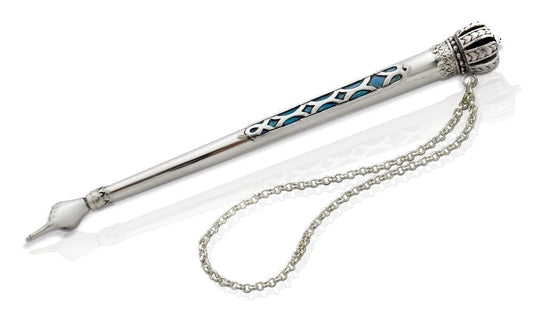 Enamel and Sterling Silver Torah Pointer