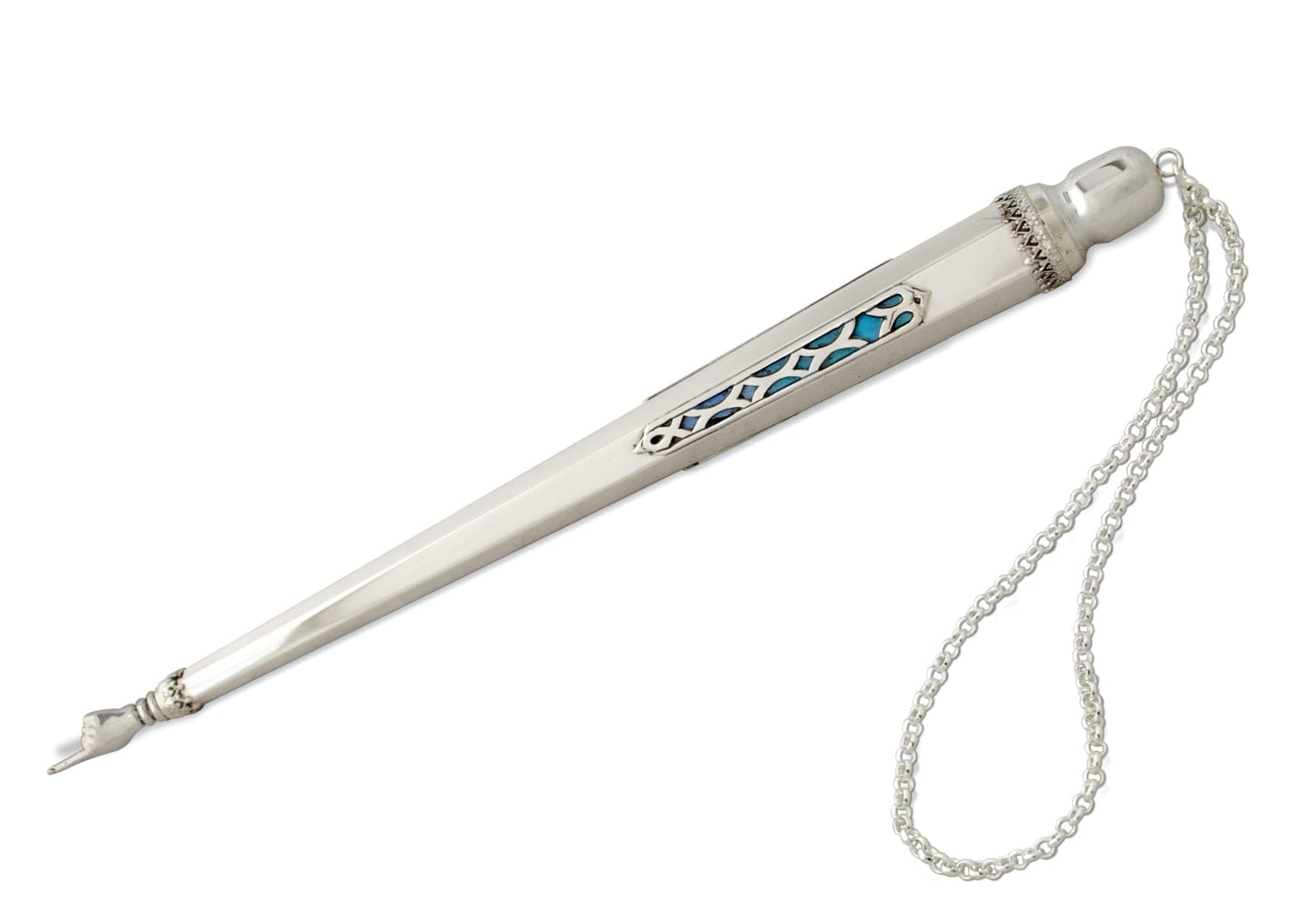 Enamel and Sterling Silver Torah Pointer